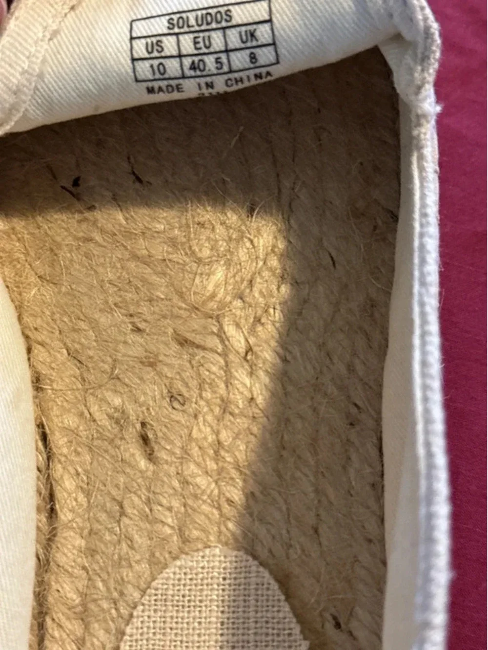 Soludos slip on espadrilles with Cherrie’s size 10